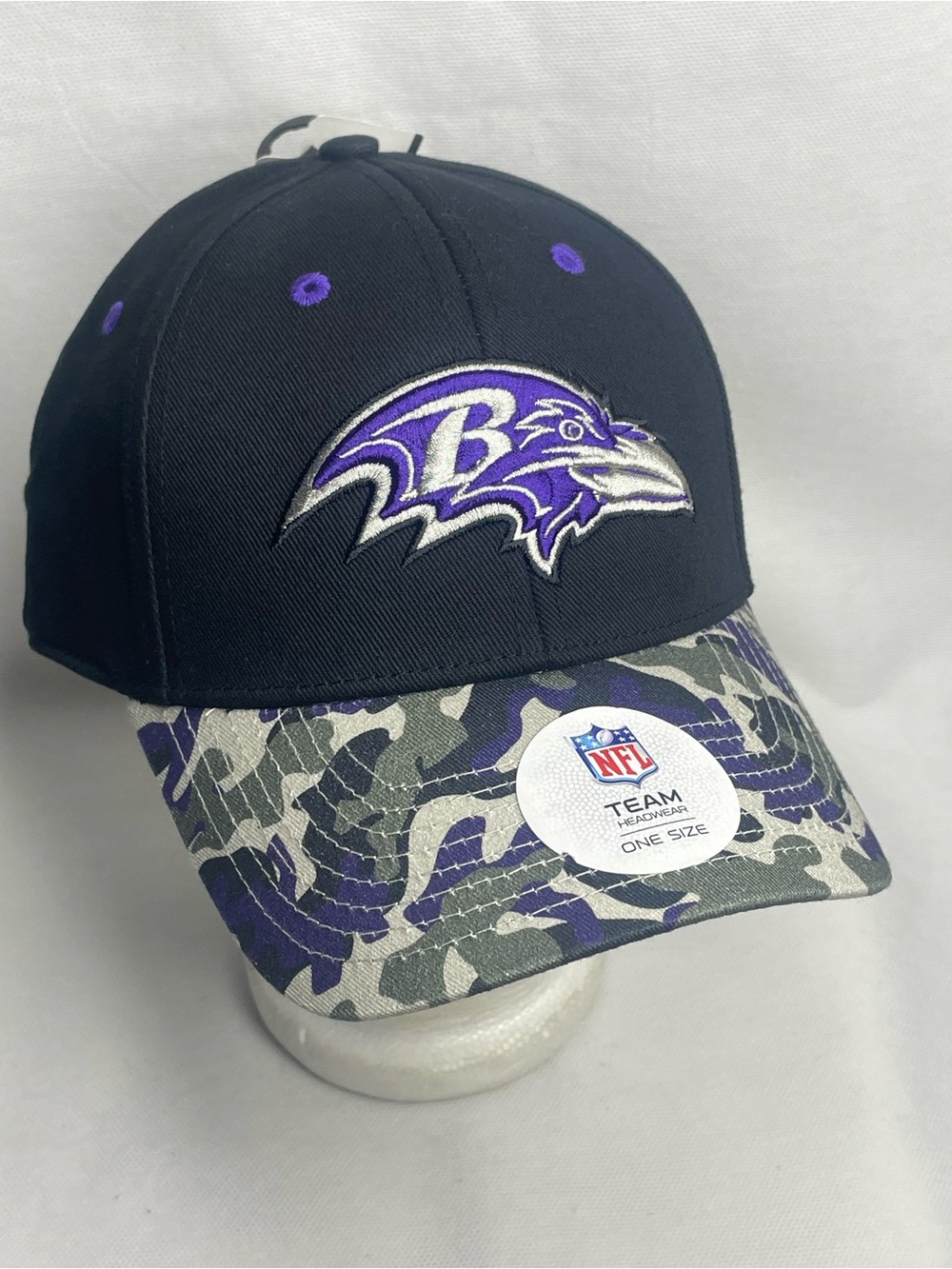Baltimore Ravens NFL Team Apparel Baseball Hat Adjustable Camo Salute To Service